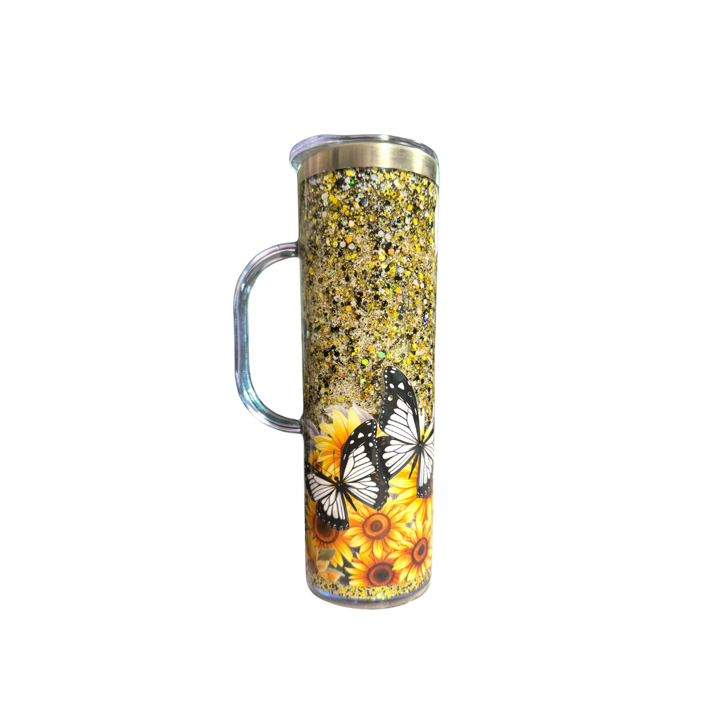 20oz Stainless Steel Snowglobe Tumbler w/Handle
