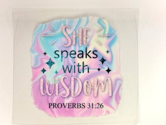 She speaks with Wisdom