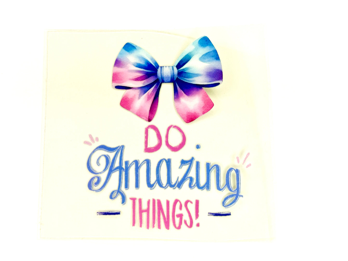 Do amazing things