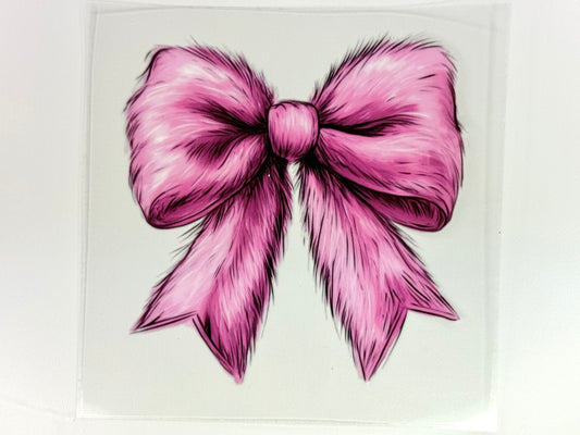 Pink Fuzzy Bow